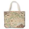 Xplorer Maps Badlands National Park Map Canvas Tote Bag with Handles, Cloth Grocery Shopping Bag, Reusable & Eco-friendly Bag, 100% Cotton, Washable, 18 wide x 15 tall view 1