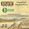 Xplorer Maps Badlands National Park Map Canvas Tote Bag with Handles, Cloth Grocery Shopping Bag, Reusable & Eco-friendly Bag, 100% Cotton, Washable, 18 wide x 15 tall view 4