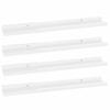 CHARMMA Wall Shelves 4 pcs High Gloss White 23.6"x3.5"x1.2"-2.35KG view 2