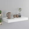CHARMMA Floating Shelves Wall Mounted, Rustic Wood Wall Shelves for Bedroom, Bathroom, Living Room, Kitchen, Laundry Room Storage & Decoration, White 15.7"x9.1"x1.5" MDF view 1