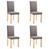 CHARMMA Dining Chairs Set of 4, Upholstered Dining Chairs with Cushioned Backrest & Wood Legs, Modern Fabric Kitchen Chair, Side Chair for Dining Room/Kitchen/Restaurant, Taupe, 16.5x20.1x37.4 view 2