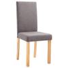 CHARMMA Dining Chairs Set of 4, Upholstered Dining Chairs with Cushioned Backrest & Wood Legs, Modern Fabric Kitchen Chair, Side Chair for Dining Room/Kitchen/Restaurant, Taupe, 16.5x20.1x37.4 view 3