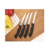 4-Piece Steak Knife Set with Soft Grip & Black Handles view 3