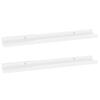 CHARMMA Wall Shelves 2 pcs High Gloss White 23.6"x3.5"x1.2"-1.24KG view 2
