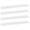 CHARMMA Wall Shelves 4 pcs White 23.6"x3.5"x1.2"-2.35KG view 2