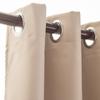 A.Monamour Short Curtain for Small Window Solid Beige Blackout Room Darkening Curtain Window Treatment Valance Window Panel Drapes Half Curtain for Kitchen Caf Bedroom Cabinet Curtain Door Curtain view 2