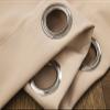 A.Monamour Short Curtain for Small Window Solid Beige Blackout Room Darkening Curtain Window Treatment Valance Window Panel Drapes Half Curtain for Kitchen Caf Bedroom Cabinet Curtain Door Curtain view 4