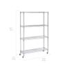 Seville Classics Solid Steel Wire Shelving Storage Unit Adjustable Shelves Organizer Rack, for Home, Kitchen, Office, Garage, Bedroom, Closet, Steel, 4-Tier, 36" W x 14" D view 3