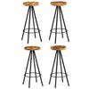CHARMMA Bar Stools 4 pcs Solid Mango Wood-18.28KG view 1