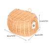 Stylish Rattan Woven Shoulder Bag for Kids, Multi-Functional Basket for Bike, Scooter, and Storage, 7.87X6.29X4.72 Inch, Khaki view 3