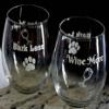 15 oz Stemless Wine glass Wine More Bark Less view 3