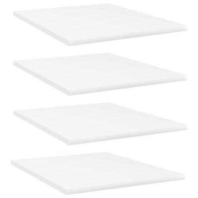 CHARMMA 4pcs Bookshelf Boards Chipboard Replacement Book Panels Bookshelves for Living Room,Study Room Organizer Display Shelves Storage Shelf for Books,Photo Frames White 15.7"x19.7"x0.6"