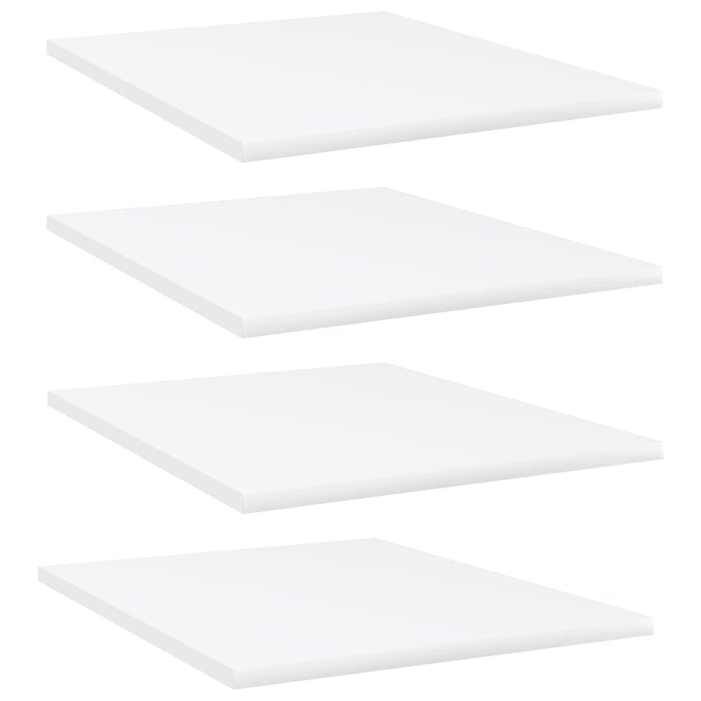 CHARMMA 4pcs Bookshelf Boards Chipboard Replacement Book Panels Bookshelves for Living Room,Study Room Organizer Display Shelves Storage Shelf for Books,Photo Frames White 15.7"x19.7"x0.6"