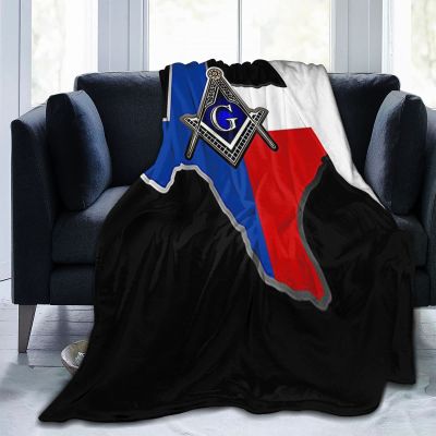 YUNTONG Masonic Series Texas Freemason Compass Adult Kids Fleece Blanket Throw Blanket for Bedding Living Room Decor Sofa Blanket 50"X40"