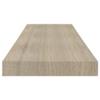 CHARMMA Floating Shelves Wall Mounted, Rustic Wood Wall Shelves for Bedroom, Bathroom, Living Room, Kitchen, Laundry Room Storage & Decoration, Oak 31.5"x9.3"x1.5" MDF view 4