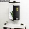 Fundin Medicine Cabinet 14 x 24 inches Mirror Size, Recessed or Surface Mount, Black Aluminum Bathroom Wall Cabinet with Mirror and Adjustable Shelves. view 2