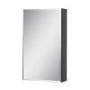 Fundin Medicine Cabinet 14 x 24 inches Mirror Size, Recessed or Surface Mount, Black Aluminum Bathroom Wall Cabinet with Mirror and Adjustable Shelves. view 4