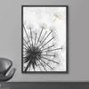 wall26 Framed Canvas Print Wall Art Dark Pastel Dandelion Flower Silhouette Nature Wilderness Illustrations Modern Art Rustic Decorative Relax/Calm for Living Room, Bedroom, Office - 16x24 Black view 2