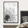 wall26 Framed Canvas Print Wall Art Dark Pastel Dandelion Flower Silhouette Nature Wilderness Illustrations Modern Art Rustic Decorative Relax/Calm for Living Room, Bedroom, Office - 16x24 Black view 3