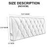 ZZYY Solid Color Upholstered Headboard Tufted Button Full Size Headboard Wall Mounted Headboards Bedroom Headboard King Size,A,No headboard 70.8"/180cm view 3