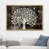 wall26 Framed Canvas Print Wall Art Wood Panel Botanical Tree Bird Tapestry Nature Wilderness Illustrations Modern Art Rustic Decorative Relax/Calm for Living Room, Bedroom, Office - 16"x24" Natural view 2