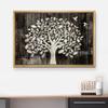 wall26 Framed Canvas Print Wall Art Wood Panel Botanical Tree Bird Tapestry Nature Wilderness Illustrations Modern Art Rustic Decorative Relax/Calm for Living Room, Bedroom, Office - 16"x24" Natural view 3