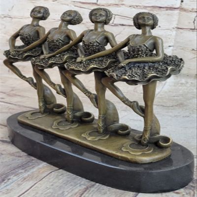 100% Bronze Modern Ballerina Dancer Sculpture Ballet Figurine Bronze by Lost Wax Method