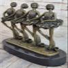 100% Bronze Modern Ballerina Dancer Sculpture Ballet Figurine Bronze by Lost Wax Method view 1