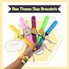 Bee Theme Slap Bracelets Party Favors- Bee Silicone Wristbands (6pack) for Teens Birthday&Bee Theme Party Supplies Carnival Prizes Suit Classroom Exchanging Gifts view 2