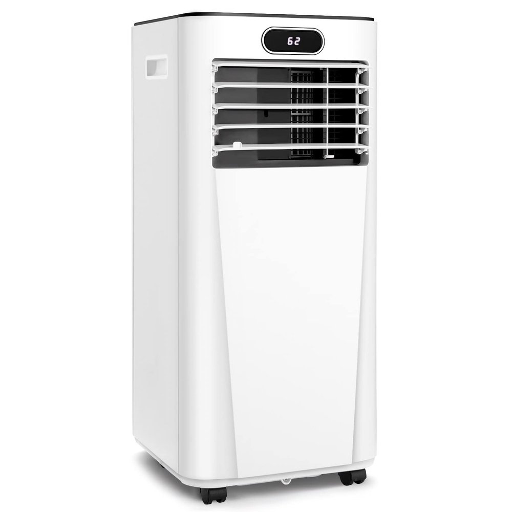 LDAILY 10000 BTU Portable Air Conditioner, 3-in-1 Air Cooler w/Fan & Dehumidifier Mode, Quiet AC Unit w/ 2 Fan Speeds & 24H Timer, 230 Sq. Ft Coverage, Remote Control (10000 BTU, White)