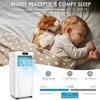 LDAILY 10000 BTU Portable Air Conditioner, 3-in-1 Air Cooler w/Fan & Dehumidifier Mode, Quiet AC Unit w/ 2 Fan Speeds & 24H Timer, 230 Sq. Ft Coverage, Remote Control (10000 BTU, White) view 3