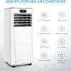 LDAILY 10000 BTU Portable Air Conditioner, 3-in-1 Air Cooler w/Fan & Dehumidifier Mode, Quiet AC Unit w/ 2 Fan Speeds & 24H Timer, 230 Sq. Ft Coverage, Remote Control (10000 BTU, White) view 4