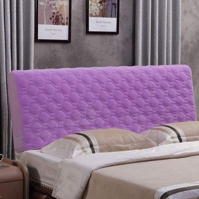 Headboard Cover purple/pink for Twin Queen Full California King Size, Beds Bed Headboard Slipcover Protector Thicken Cotton Dustproof Stretch Bed Head Covers ( Color : Purple , Size : 200cm(79") )