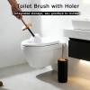 9 Pieces Black Bathroom Accessories Set, Gorgeous Bathroom Set, Trash Can, Toilet Brush, Soap Dispenser and Toothbrush Holder, Soap Dish, Tumber, Qtip Holder, Tray, Sink Countertop Set Decor view 4