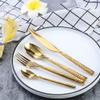 24 Piece Gold Silverware Set for 6, Hammered Flatware Cutlery Set Modern Stainless Steel Dinnerware Tableware Sets for Kitchen Family Gatherings & Daily Use Dishwasher Safe view 1