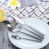 24 Piece Gold Silverware Set for 6, Hammered Flatware Cutlery Set Modern Stainless Steel Dinnerware Tableware Sets for Kitchen Family Gatherings & Daily Use Dishwasher Safe view 3