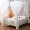 WANFASO White Canopy Bed Curtain for Queen Bed, Soft Sheer Bed Canopy Scarf for Girls Adults (Queen, White) view 1