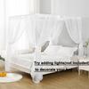 WANFASO White Canopy Bed Curtain for Queen Bed, Soft Sheer Bed Canopy Scarf for Girls Adults (Queen, White) view 4