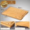 30 x 20 Extra Large Cutting Board, Turkey Carving Board Bamboo Meat Cutting Boards for Kitchen with Juice Groove and Handles Heavy Duty Charcuterie Board, 4XL, Empune view 2
