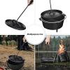 Dutch Oven Lid Lifter, Spiral Handle Hot Lid Lifting Tool for Camping Hiking Cast Iron Black 19.5cm 1 Pack view 4