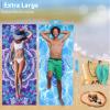 2 Pack Microfiber Oversized Lightweight Beach Towel 71"x32" XL Extra Large Thin Sand Free Towels Travel Swim Pool Yoga Gym Camping for Adults Women Men Beach Essentials Accessories Vacation Gift view 3