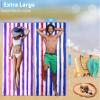 2 Pack Microfiber Oversized Lightweight Beach Towel 71"x32" XL Extra Large Thin Sand Free Towels Travel Swim Pool Yoga Gym Camping for Adults Women Men Beach Essentials Accessories Vacation Gift view 3