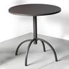 GWAREZ Round Pub Table, 23.6" Modern Style Metal Bar Table, Cafe & Break Room Restaurant Bistro Table, Easy Assembly, Dark Brown view 1