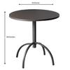 GWAREZ Round Pub Table, 23.6" Modern Style Metal Bar Table, Cafe & Break Room Restaurant Bistro Table, Easy Assembly, Dark Brown view 2