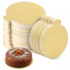100Pcs 3.54In Golden Cake Boards Mini Round Cake Cardboard,Cupcake Dessert Displays Tray for Mousse Cupcake, Cake Dessert, Cake Decorating view 1