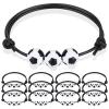 12Pcs Soccer Charm Bracelets Soccer Party Favors Soccer Beads Adjustable Wristband Inspirational Sports Ball Bracelet for Men Women Teens Halloween Christmas Birthday Party Gifts Soccer Favor for Team view 1