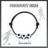 12Pcs Soccer Charm Bracelets Soccer Party Favors Soccer Beads Adjustable Wristband Inspirational Sports Ball Bracelet for Men Women Teens Halloween Christmas Birthday Party Gifts Soccer Favor for Team view 4