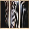 wall26 Framed Canvas Print Wall Art Set Close Up Portrait of African Zebra Animals Wildlife Realism Rustic Scenic Relax/Calm Nature Wilderness for Living Room, Bedroom, Office - 16"x24"x3 Natural view 1