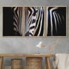 wall26 Framed Canvas Print Wall Art Set Close Up Portrait of African Zebra Animals Wildlife Realism Rustic Scenic Relax/Calm Nature Wilderness for Living Room, Bedroom, Office - 16"x24"x3 Natural view 3