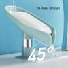 Soap Box Suction Cup Soap Dish Lotus Leaf Shaped Plastic Soap Holder Self-Draining Soap Saver Box Storage for Kitchen and Bathroom Household view 4